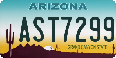 AZ license plate AST7299