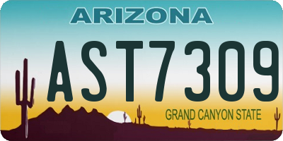 AZ license plate AST7309