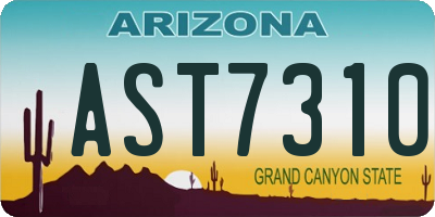 AZ license plate AST7310