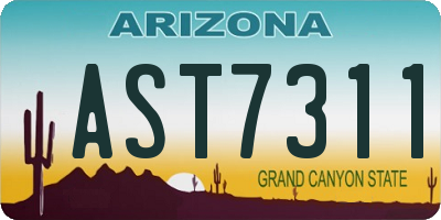 AZ license plate AST7311