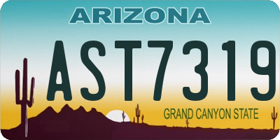 AZ license plate AST7319