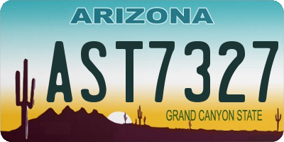 AZ license plate AST7327