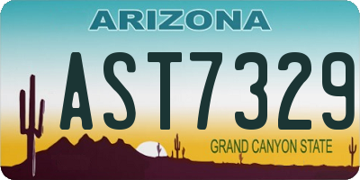 AZ license plate AST7329