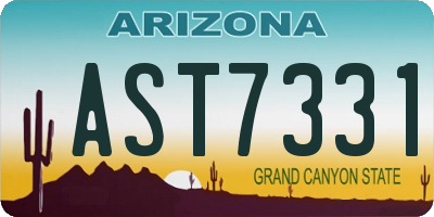 AZ license plate AST7331