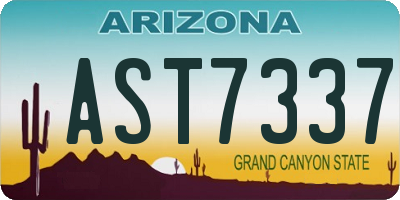 AZ license plate AST7337