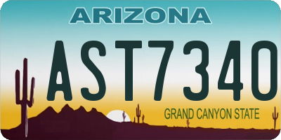 AZ license plate AST7340