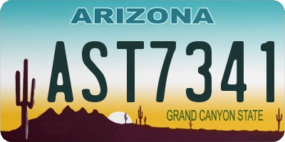 AZ license plate AST7341