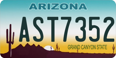 AZ license plate AST7352