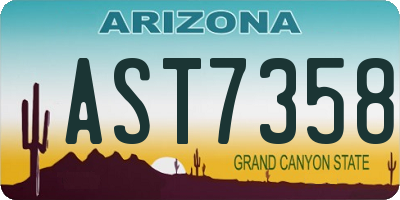 AZ license plate AST7358
