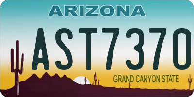 AZ license plate AST7370
