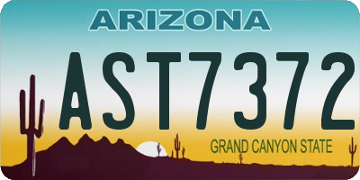 AZ license plate AST7372