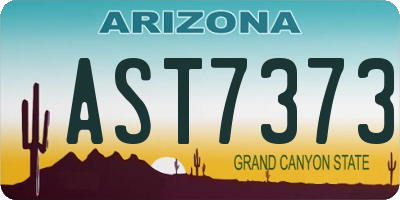 AZ license plate AST7373