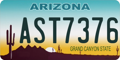 AZ license plate AST7376