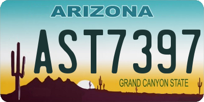 AZ license plate AST7397