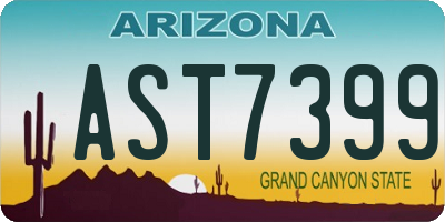 AZ license plate AST7399
