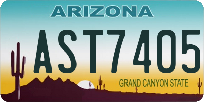 AZ license plate AST7405