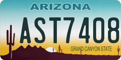 AZ license plate AST7408