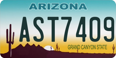 AZ license plate AST7409