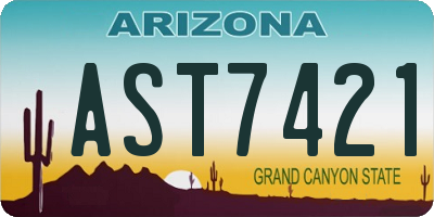 AZ license plate AST7421