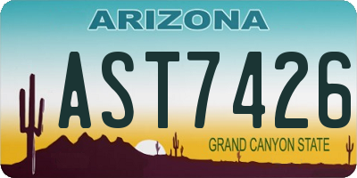 AZ license plate AST7426