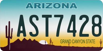 AZ license plate AST7428