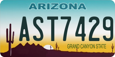 AZ license plate AST7429
