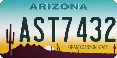 AZ license plate AST7432