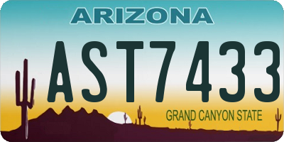 AZ license plate AST7433