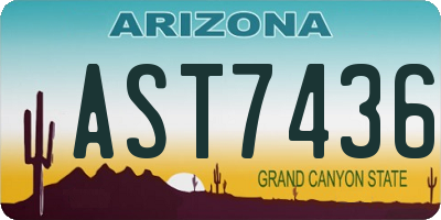AZ license plate AST7436
