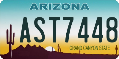 AZ license plate AST7448