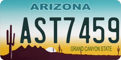 AZ license plate AST7459