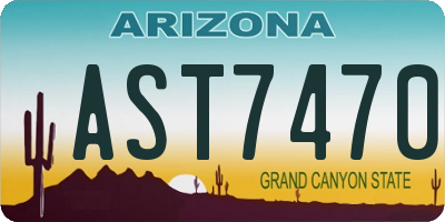 AZ license plate AST7470