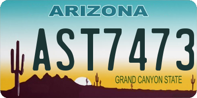 AZ license plate AST7473