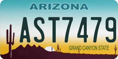 AZ license plate AST7479
