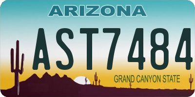 AZ license plate AST7484