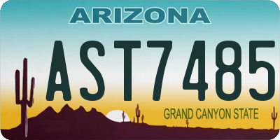 AZ license plate AST7485