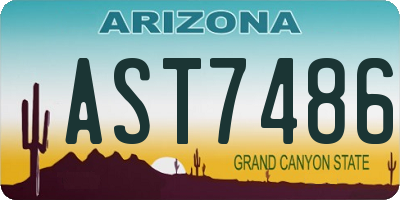 AZ license plate AST7486