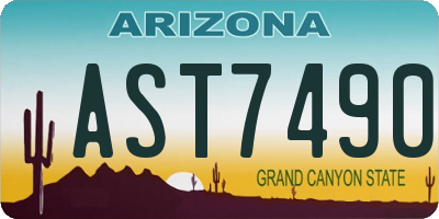 AZ license plate AST7490