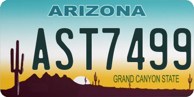 AZ license plate AST7499