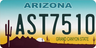 AZ license plate AST7510