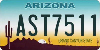 AZ license plate AST7511