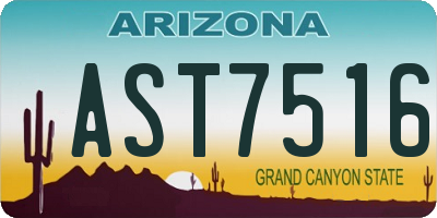 AZ license plate AST7516