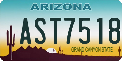AZ license plate AST7518