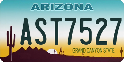 AZ license plate AST7527