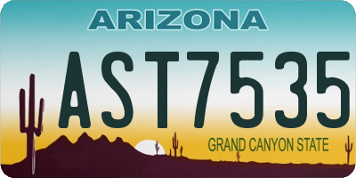 AZ license plate AST7535