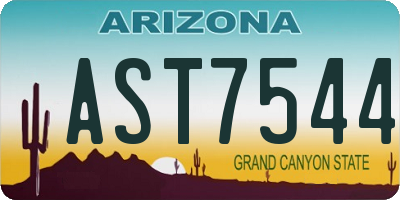 AZ license plate AST7544