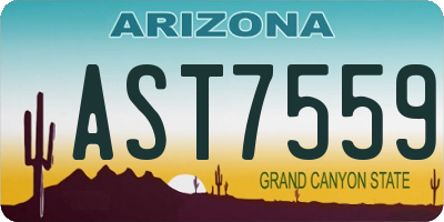 AZ license plate AST7559