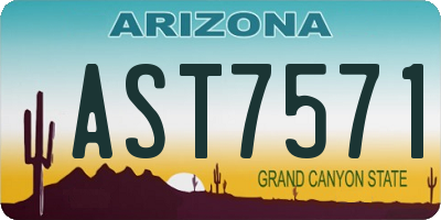 AZ license plate AST7571