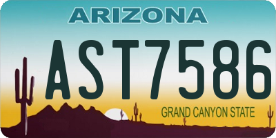 AZ license plate AST7586