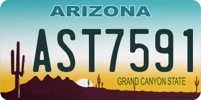 AZ license plate AST7591